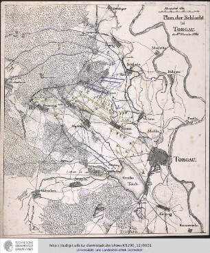 Plan der Schlacht bei Torgau den 3ten November 1760. o.O.u.J.