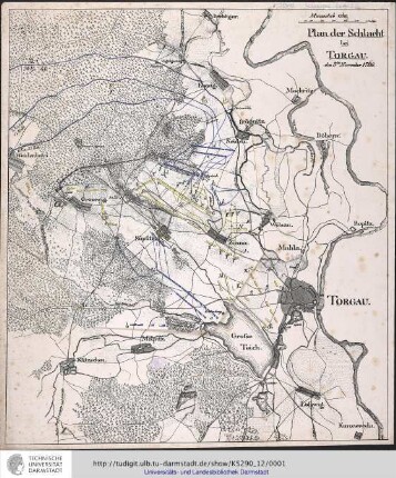 Plan der Schlacht bei Torgau den 3ten November 1760. o.O.u.J.