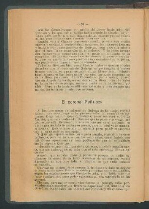 El Coronel Peñaloza