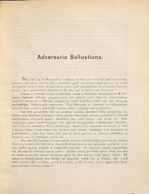 Adversaria Sallustiana