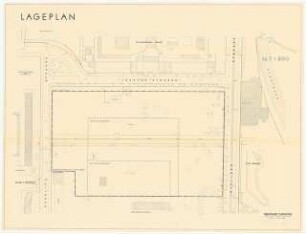 Altersheim Tiergarten, Berlin: Amtlicher Lageplan Grundstück Lehrter Straße (Bezirksamt Tiergarten) 1:500