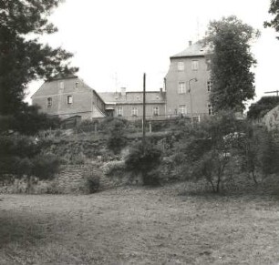Lengenfeld-Plohn. Rittergut Plohn, auch Burg Plohn (nach 1633). Parkseite mit Herrenhaus