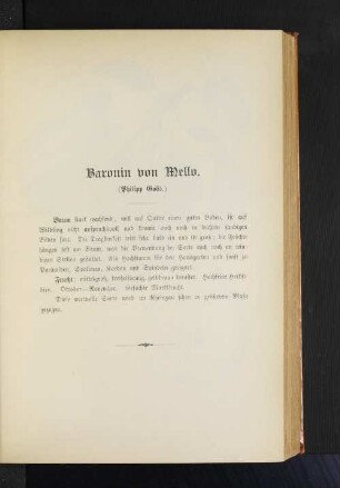 Baronin von Mello. (Philipp Goes.)