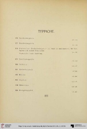 Teppiche (Nr. 176-185)