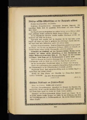 Wichtige russische Höhenstellung an der Narajowka erstürmt.