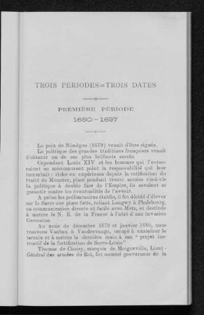 Première Période. 1680 - 1697.