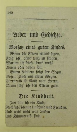 Lieder und Gedichte