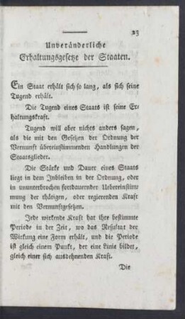 Unveränderliche Erhaltungsgesetze der Staaten