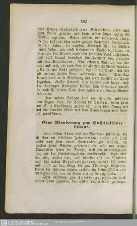 Eine Wanderung zum Hospitalthore hinaus