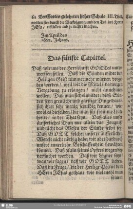 Das fünfte Capittel