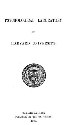 Psychological Laboratory of Harvard University
