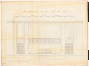 Reichsluftfahrtministerium, Berlin: Saalbau, Ehren-/Festsaal: Ansicht Stirnwand (Orgel) [1:20]