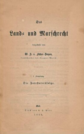 Abth. 1: Die Intestaterbfolge