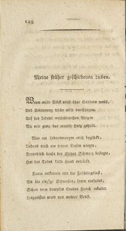 Meine früher geschiedenen Lieben.