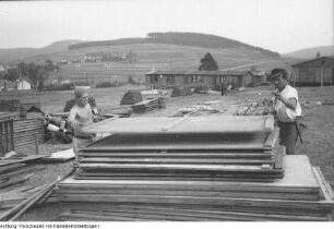 Sosa, Talsperrenbau, Felsarbeiten, 15. September 1949