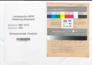 Entnazifizierung Friedrich Schaarschmidt , geb. 25.03.1892 (Fabrikdirektor)