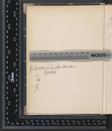 Widmung: Lehmann, Anni