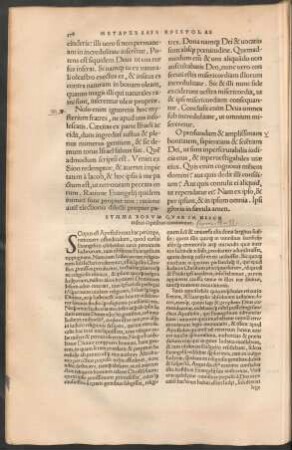 Summa Eorum Quae In Hisce tribus capitibus continentur.