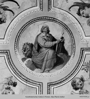 Zyklus mit Szenen aus dem Leben Jesu, den Evangelisten und Engeln : Evangelist Markus