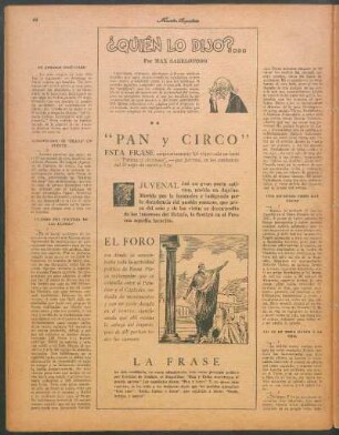 ¿Quién lo dijo?... : "Pan y circo"