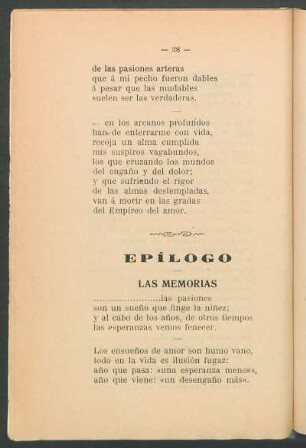 Epílogo : Las memorias