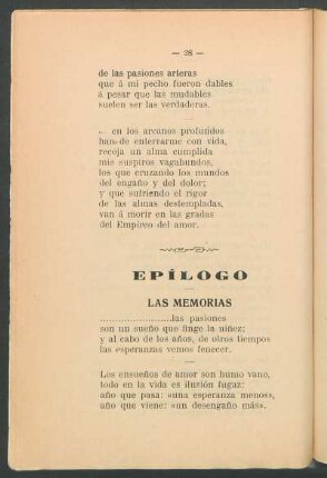 Epílogo : Las memorias
