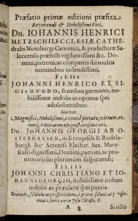 Praefatio primae editioni ...