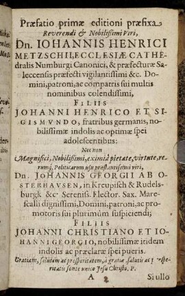 Praefatio primae editioni ...