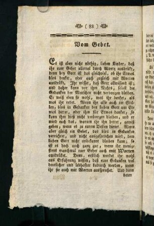 88-100, Vom Gebet