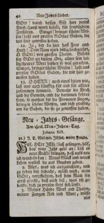 42-54, Neu-Jahrs-Gesänge...