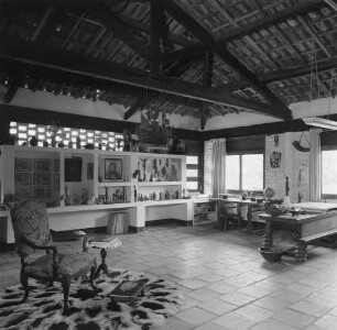 Brasilien. Salvador (Bahia). Atelier und Werkstatt des Malers und Druckgraphikers Hansen-Bahia (1915-1978)
