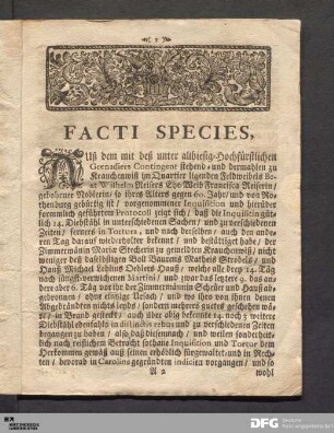Facti Species...