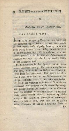V. Amsterdam den 3den September 1802