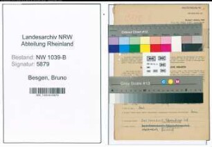 Entnazifizierung Bruno Besgen , geb. 27.01.1910 (Angestellter)