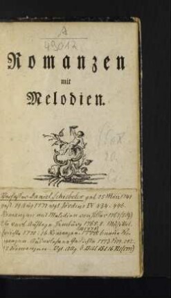 Romanzen : mit Melodien