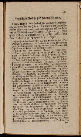 In unserm Verlage sind herausgekommen: