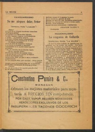 No me niegues dolor, Señor : Vanguardismo