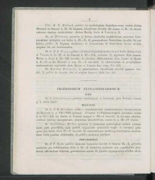 Professorum Extraordinariorum.