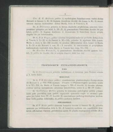 Professorum Extraordinariorum.