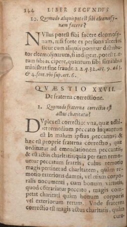 Qvaestio XXVII. De fraterna correctione.