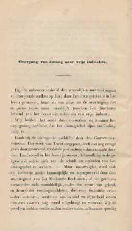 Overgang van dwang naar vrije industrie