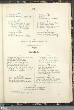 XIII. Schulzeit
