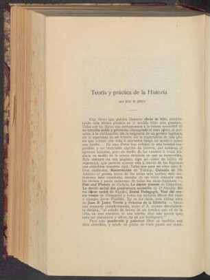 Teoría y práctica de la historia
