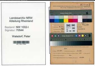 Entnazifizierung Peter Walsdorf , geb. 26.01.1906 (Ingenieur)