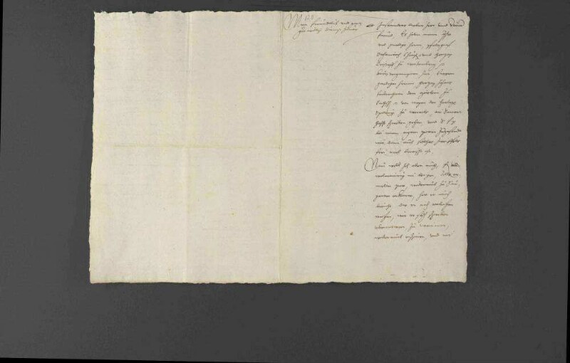 Schriftwechsel bezüglich eines verlorengegangenen Schreibens, welches Herzog Johann Friedrich II. von Sachsen bezüglich des Wormser Kolloquiums an Herzog Christoph von Württemberg und Pfalzgraf Ottheinrich abgesendet hatte.