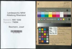Entnazifizierung Josef Baumann , geb. 07.01.1889 (Richter)