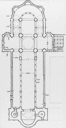 Hildesheim, St. Godehard, ehem. Benediktiner-Klosterkirche, Grundriss