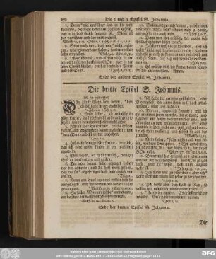 Die dritte Epistel S. Johannis.