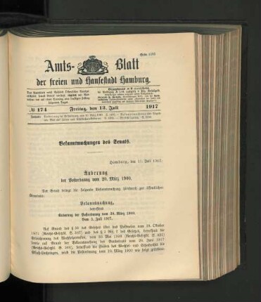 No. 174, 13. Juli 1917