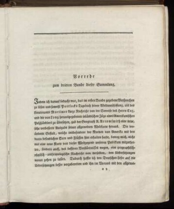 Vorrede zum dritten Bande dieser Sammlung